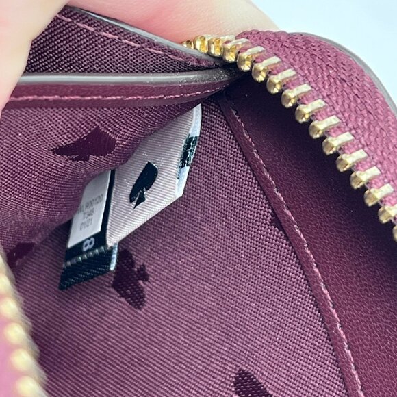 Kate Spade Staci Purple & Pink Color Block Large Bifold Wallet - Picture 12 of 12